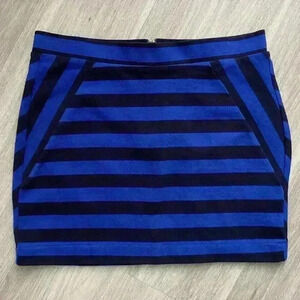 Gap black and blue stripe mini skirt